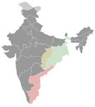 Inde • |1434/1550| • dynastie Gajapati: carte